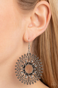 Revel in Radiance - Black Earrings