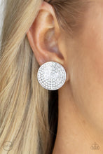 Load image into Gallery viewer, Drama on Demand - White Clip-On Earrings