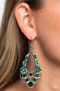 Majestic Masquerade - Green Earrings