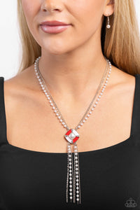 I Pinky SQUARE - Red Necklace