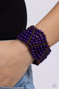 Way Off TROPIC - Purple Stretchy Bracelet