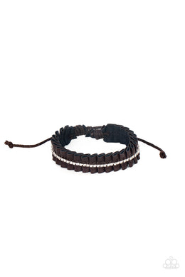 Pretty, Pretty PLEATS - Brown Sliding Knot Bracelet