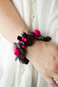 Mediterranean Mangrove - Pink Stretchy Bracelet