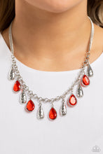 Load image into Gallery viewer, Teardrop Timbre - Red Necklace