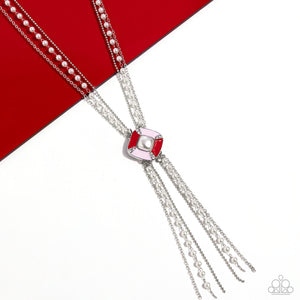 I Pinky SQUARE - Red Necklace