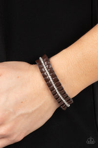 Pretty, Pretty PLEATS - Brown Sliding Knot Bracelet