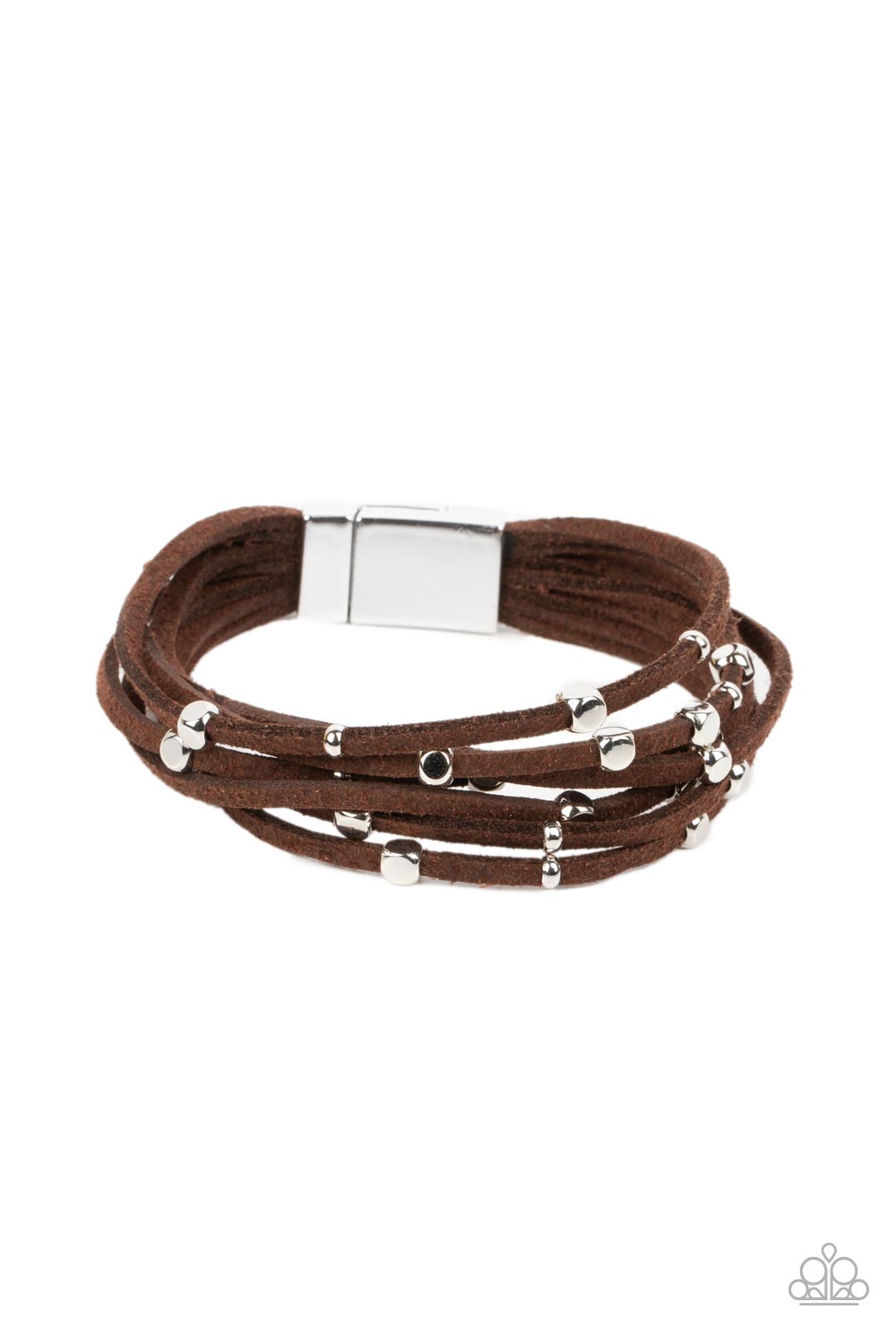 Clustered Constellations - Brown Magnetic Closure Bracelet