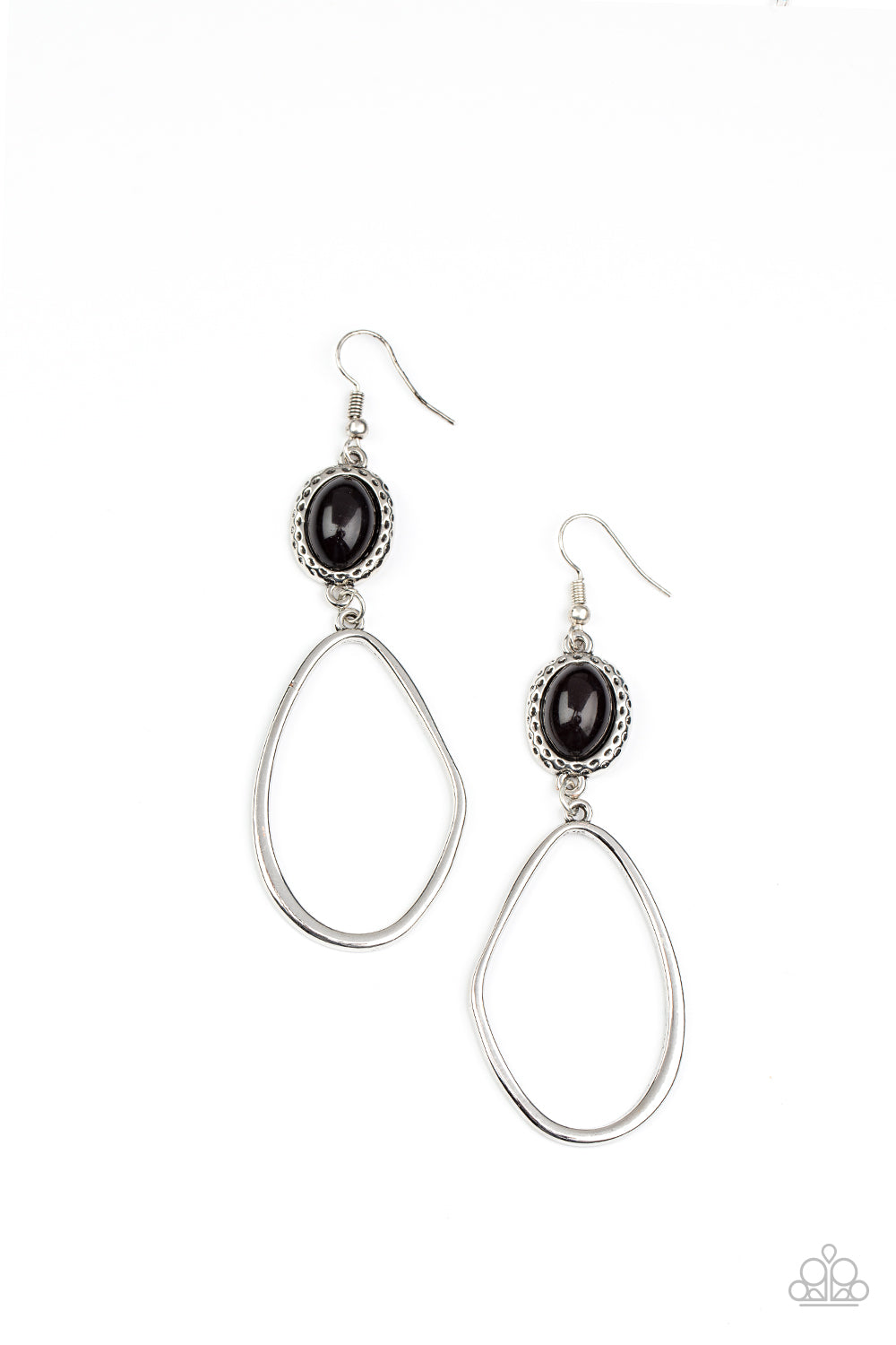 Adventurous Allure - Black Earrings