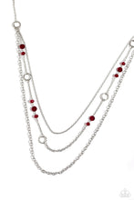 Load image into Gallery viewer, Starry-Eyed Eloquence - Red Necklace