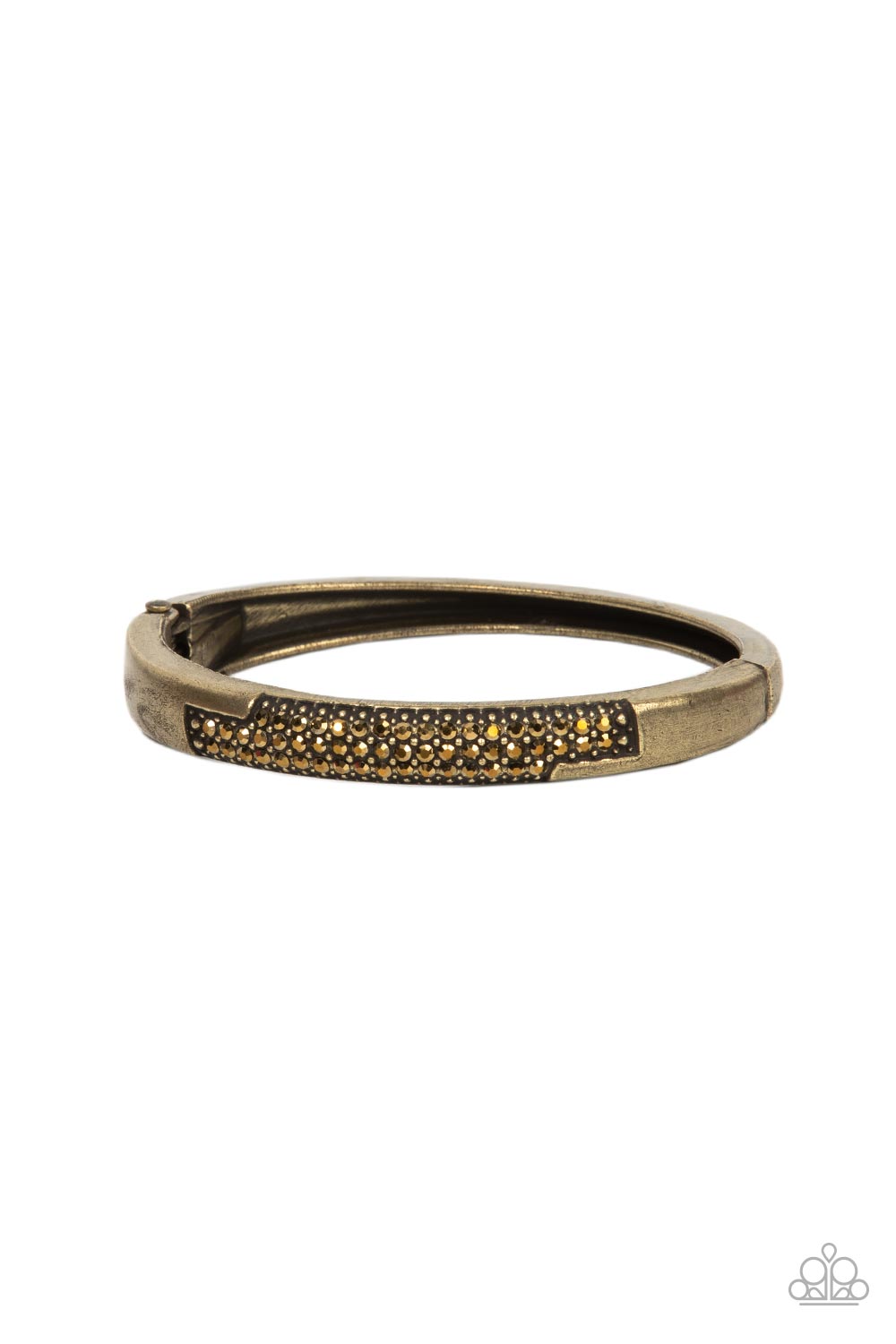 Chart-Topping Twinkle - Brass Hinged Bracelet