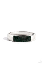 Load image into Gallery viewer, Record-Breaking Bling - Green Hinged Bracelet