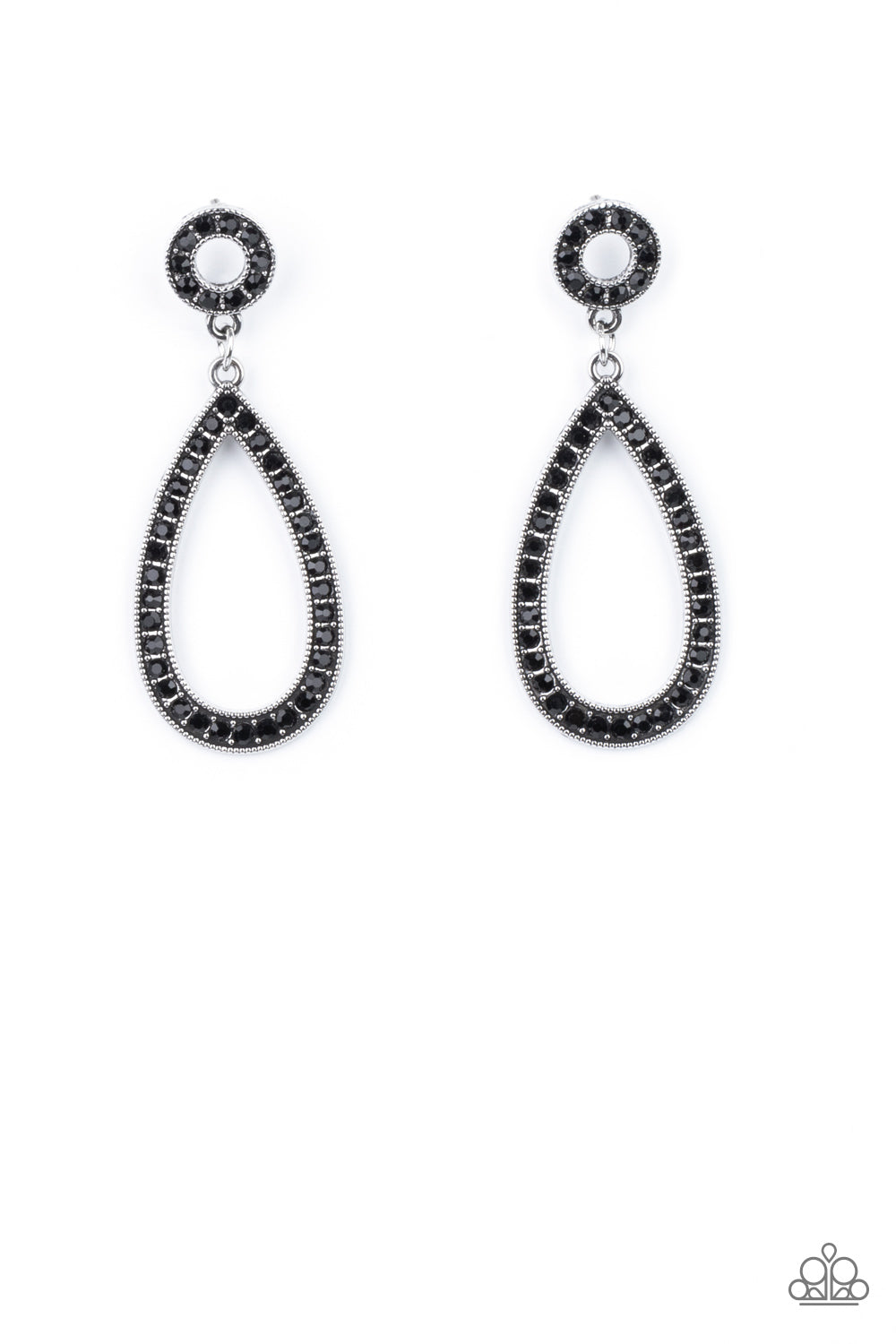 Regal Revival - Black Post Earrings