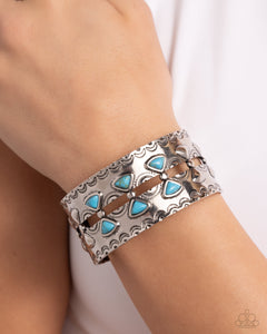 Harmonious Haven - Blue Cuff Bracelet