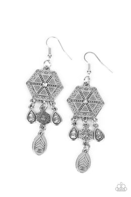 Dreamcatcher Delight - White Earrings