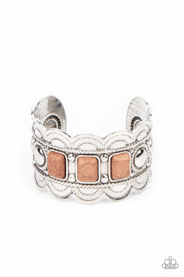 Rio Rancho Retreat - Brown Cuff Bracelet