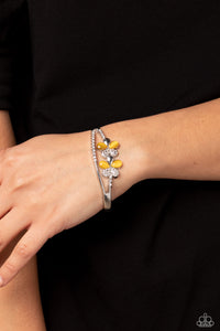 Broadway Stage - Yellow Cuff Bracelet