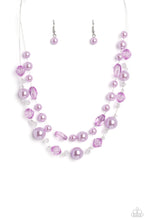 Load image into Gallery viewer, Parisian Pearls - Purple Necklace