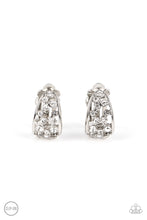 Load image into Gallery viewer, Extra Effervescent - White Clip-On Earrings