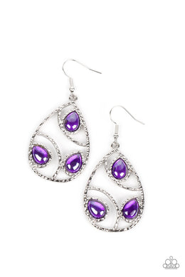 Send the BRIGHT Message - Purple Earrings