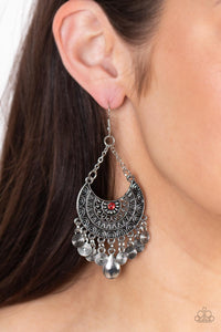 Lunar Allure - Red Earrings