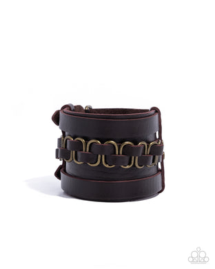 Rocker Attitude - Brass Buckle Closure Bracelet