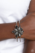 Load image into Gallery viewer, Chic Corsage - Silver Hinged Bracelet