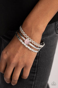 You Win My Heart - Pink Cuff Bracelet