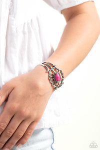 Natural Need - Pink Cuff Bracelet