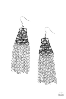 Cleopatras Allure - Silver Earrings