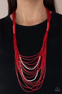 Nice CORD-ination - Red Necklace