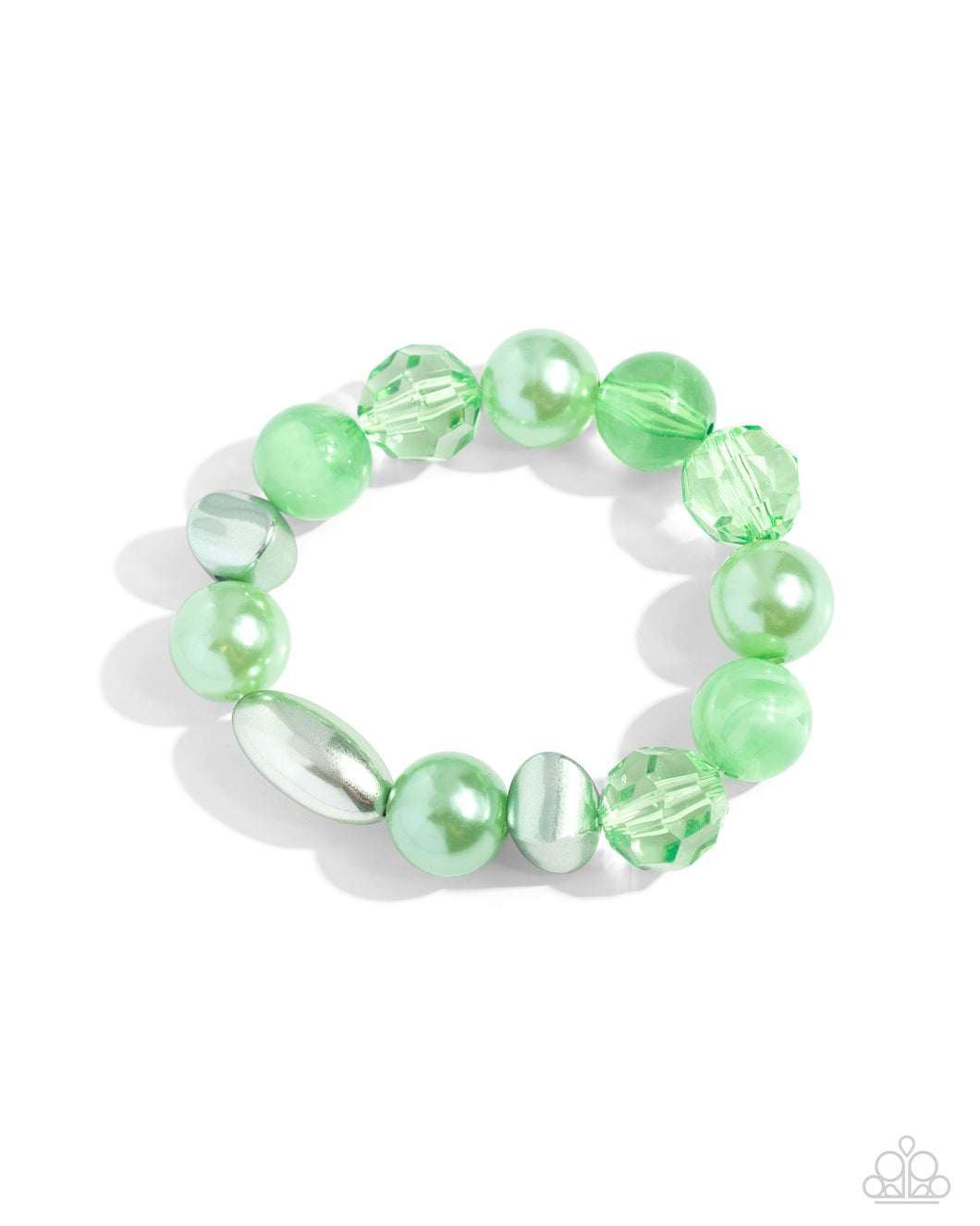 Plentiful Pigment - Green Stretchy Bracelet