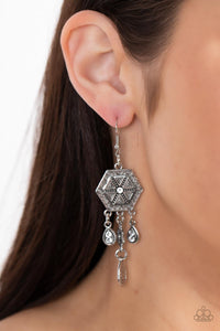 Dreamcatcher Delight - White Earrings