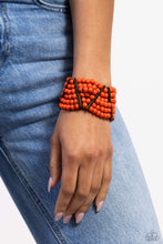 Load image into Gallery viewer, Way Off TROPIC - Orange Stretchy Bracelet