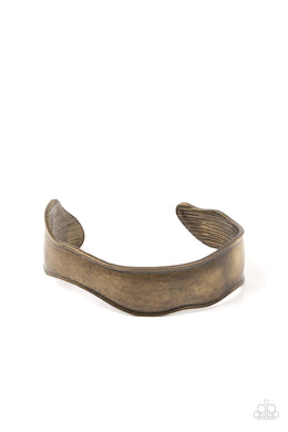 Wayward Waves - Brass Cuff Bracelet