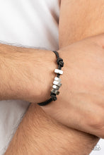 Load image into Gallery viewer, Bolt Out - Black Sliding Knot Bracelet