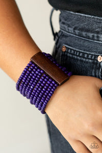 Waikiki Wonderland - Purple Stretchy Bracelet