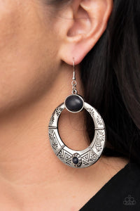 Garden Glyphs - Black Earrings