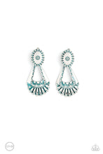 Load image into Gallery viewer, Casablanca Chandeliers - Blue Clip-On Earrings