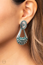 Load image into Gallery viewer, Casablanca Chandeliers - Blue Clip-On Earrings