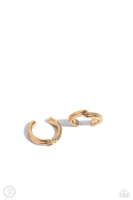 Linear Legacy - Gold Cuff Earrings