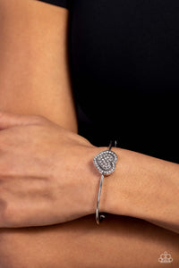 Stunning Soulmates - White Cuff Bracelet