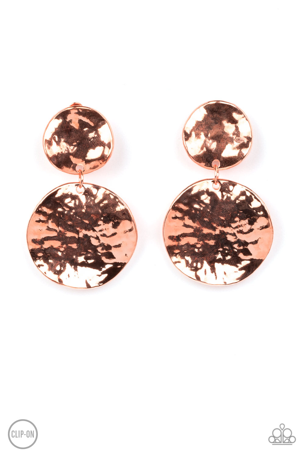 Rush Hour - Copper Clip-On Earrings