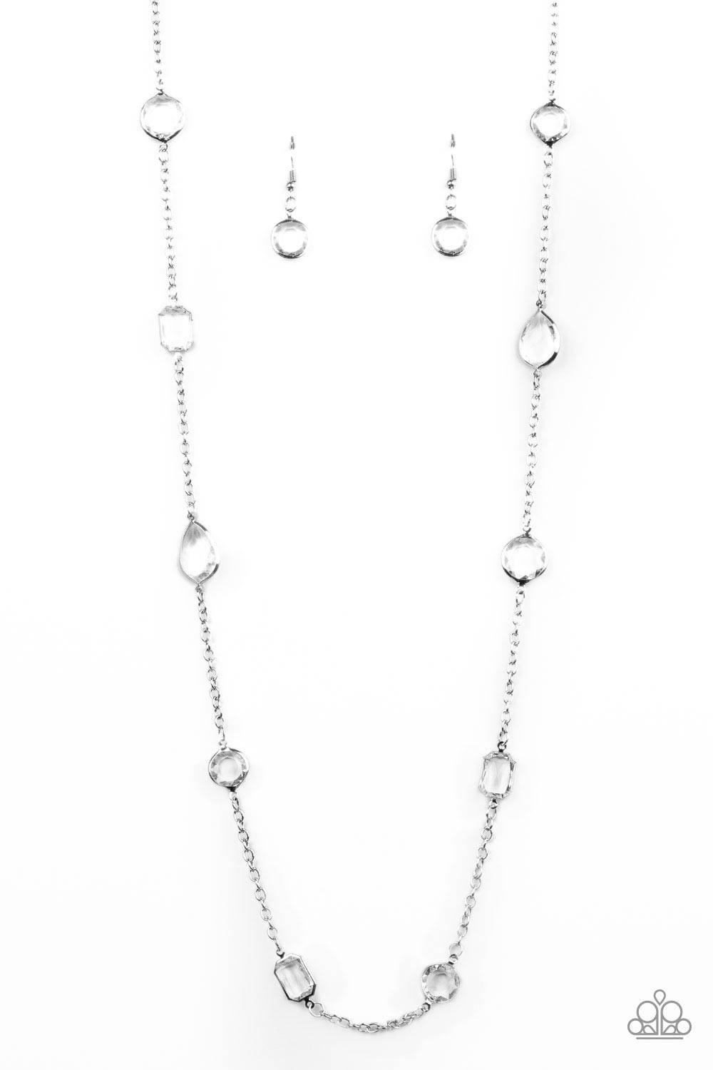 Glassy Glamorous - White Necklace