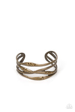 Load image into Gallery viewer, Line It Up - Brass Cuff Bracelet