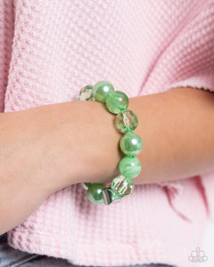 Plentiful Pigment - Green Stretchy Bracelet