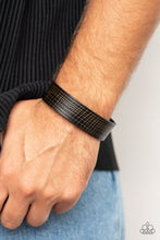 Load image into Gallery viewer, Rugged Reputation - Black Adjustable Snap Closure Bracelet