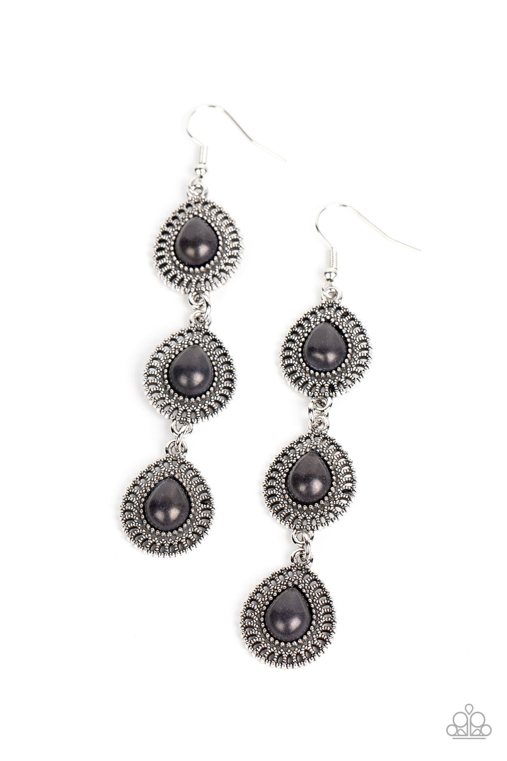 Desertscape Dweller - Black Earrings