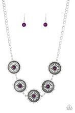 Load image into Gallery viewer, Me-dallions, Myself, and I - Purple Necklace