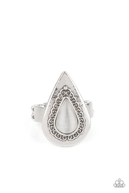 Earthy Glow - White Dainty Ring