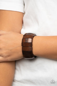 Island Grind - Brown Stretchy Bracelet